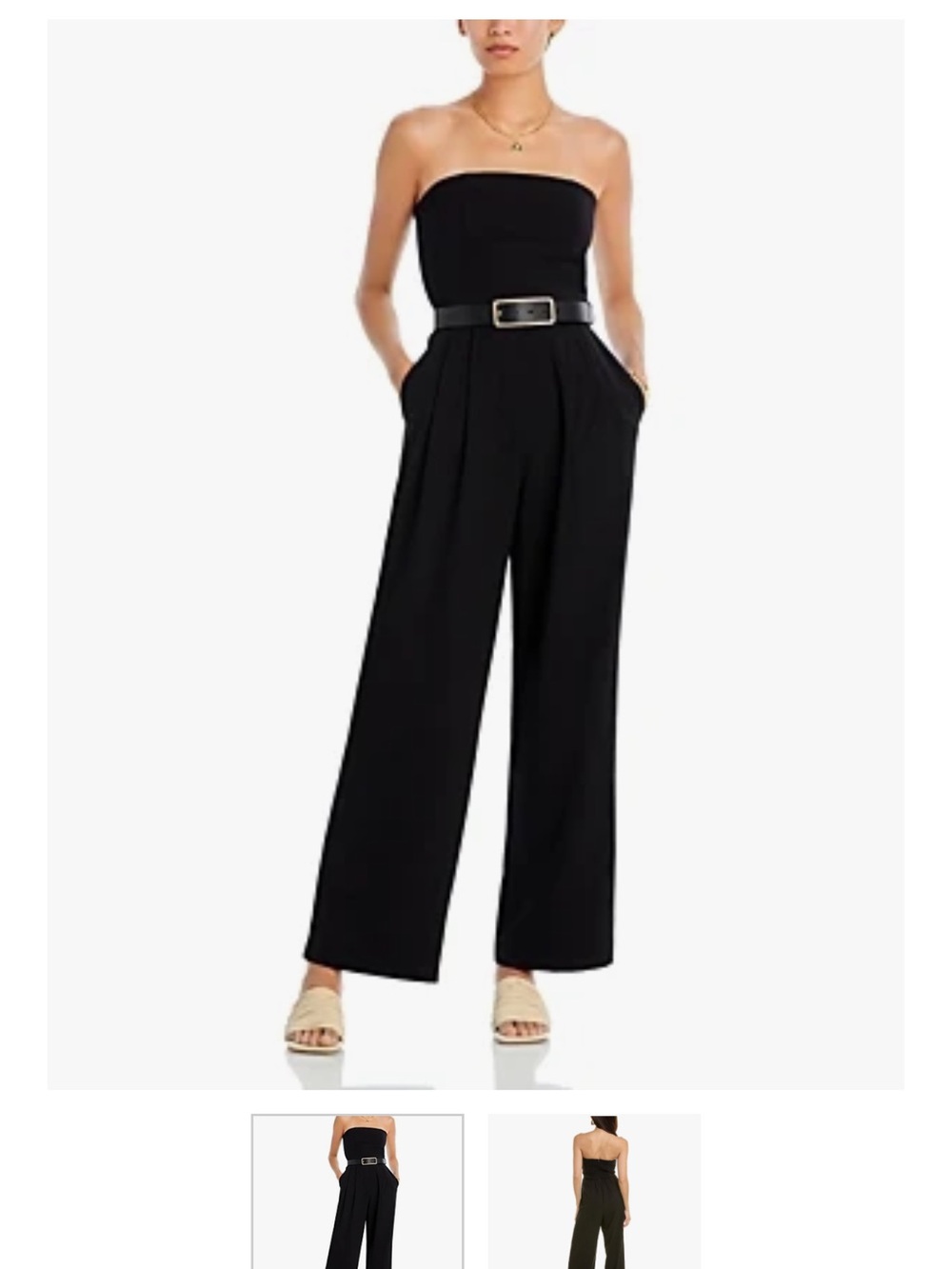 SOLD OUT! WAYF Strapless Wide-Leg Jumpsuit in Black size S